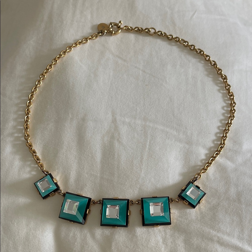 Marc By Marc Jacobs Gold Necklace with Blue Accents